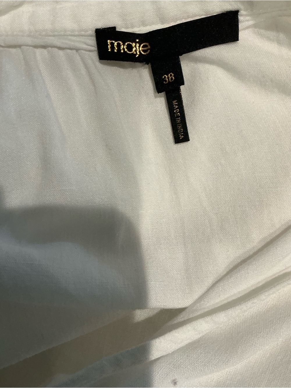 Maje Cream Button-Front Maxi Dress with Lace Design Size 38=US Size 6/8 - Picture 12 of 16